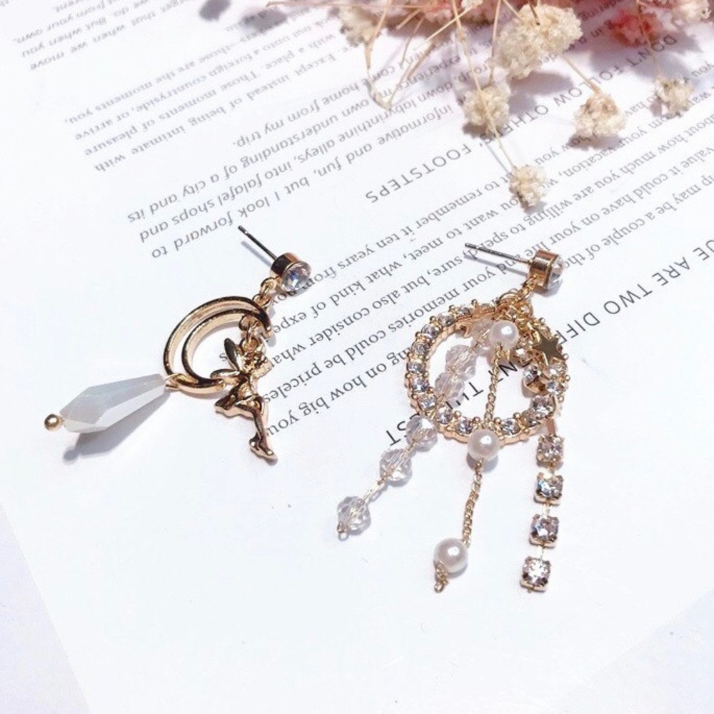 🆕 DENISSE Asymmetrical Drop Earrings - Picture 3 of 4